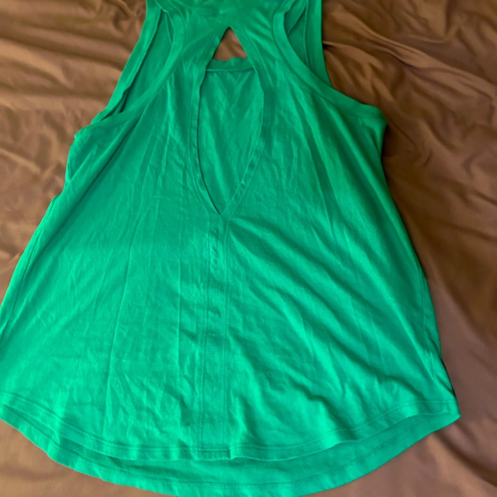 Pink green tank top